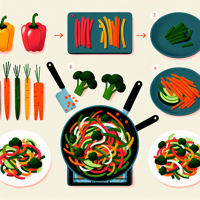 colorful stir-fried vegetables on a plate