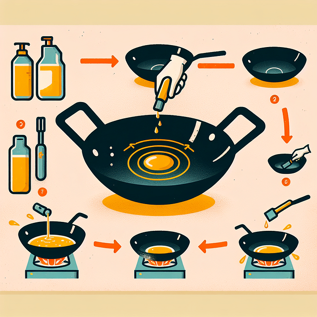 re-seasoning a wok to restore its non-stick surface