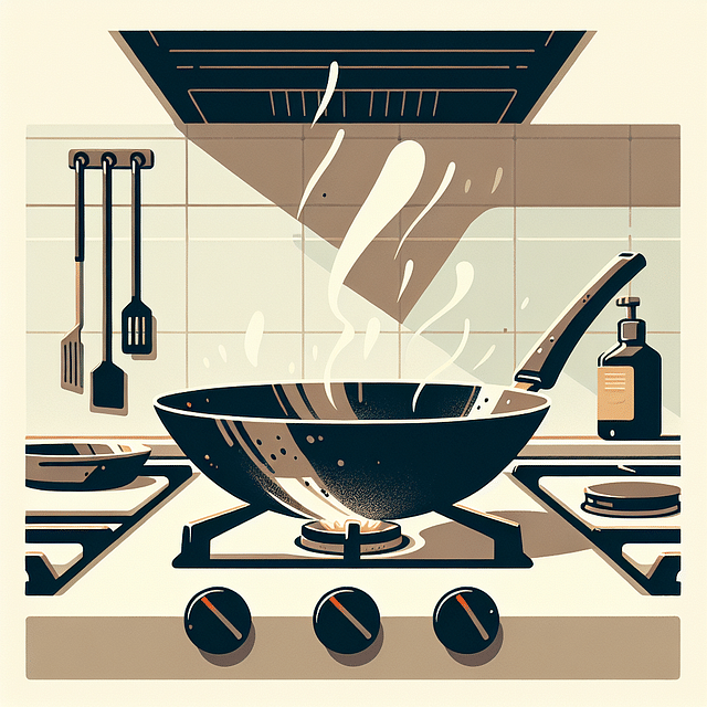 cooling down a seasoned wok