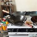wok on electric stove