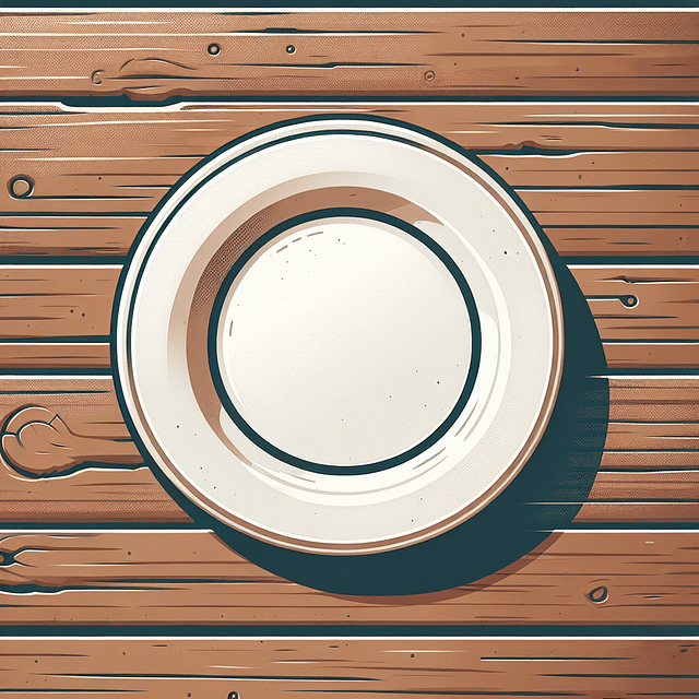 white ceramic plate on a wooden table