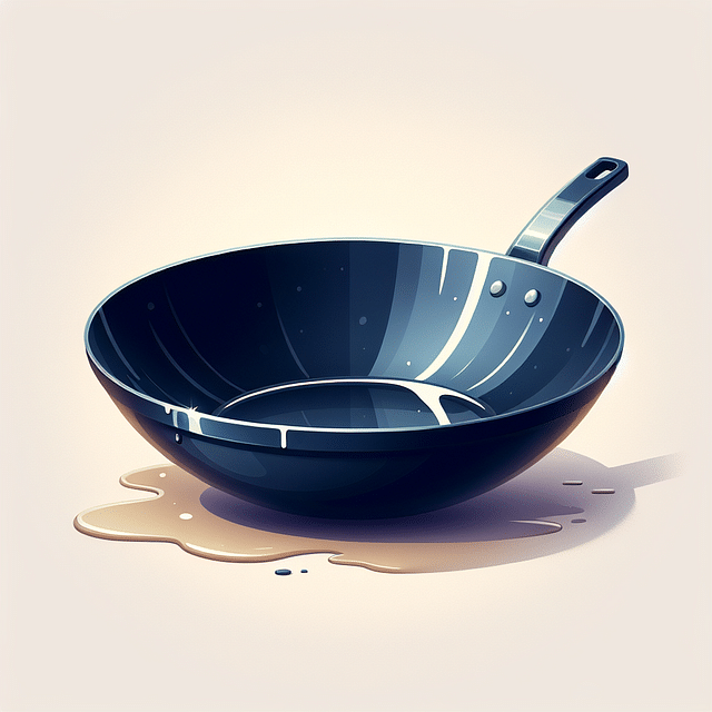 greased wok ready for baking