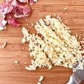 Finely chopped garlic