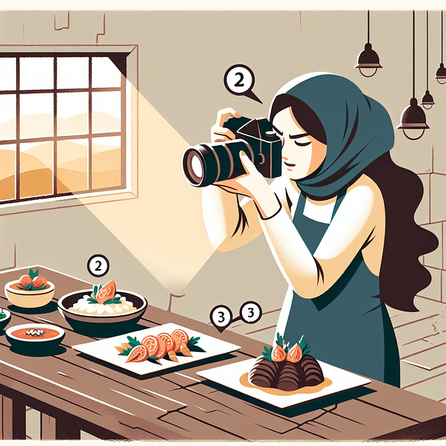 food photographer waiting for perfect natural lighting