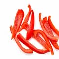 sliced red bell pepper