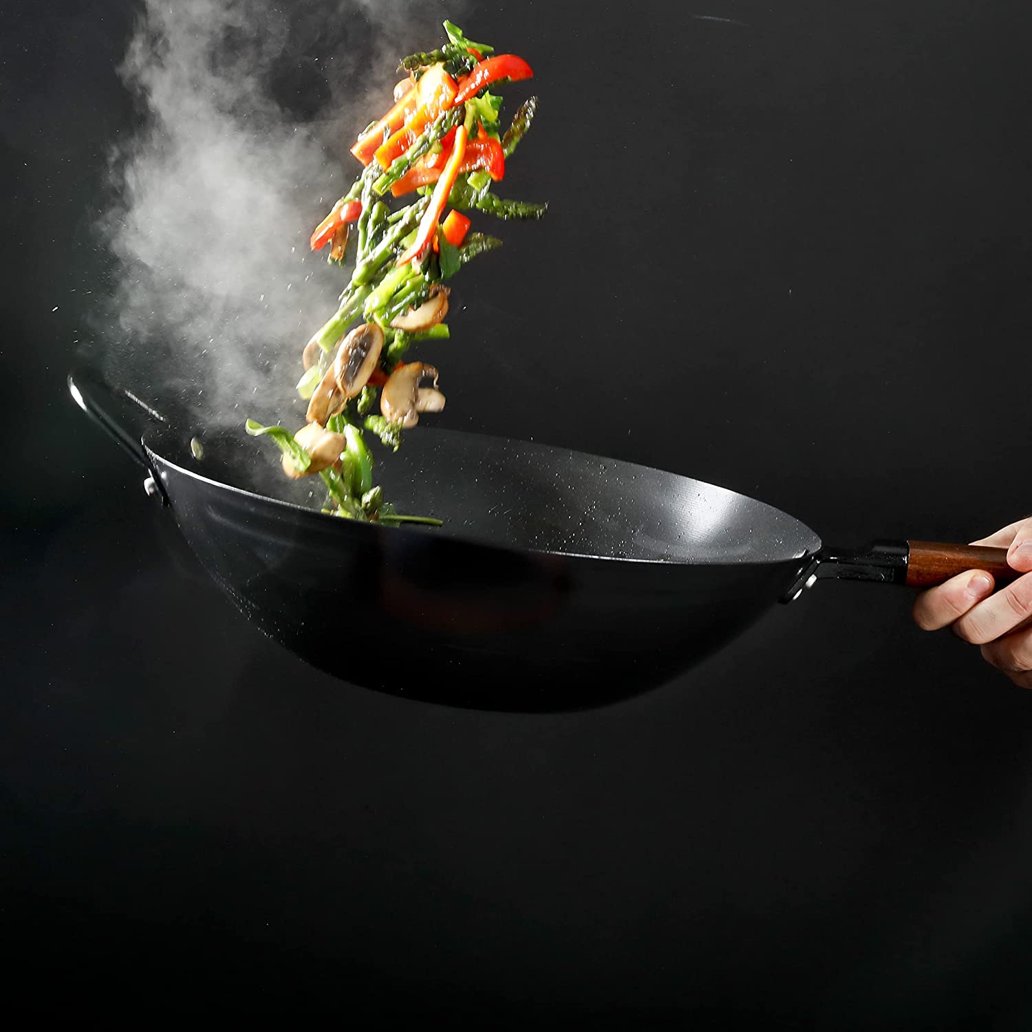 Flat Bottom Cast Iron Wok