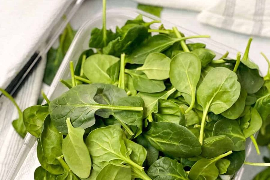 fresh spinach leaves