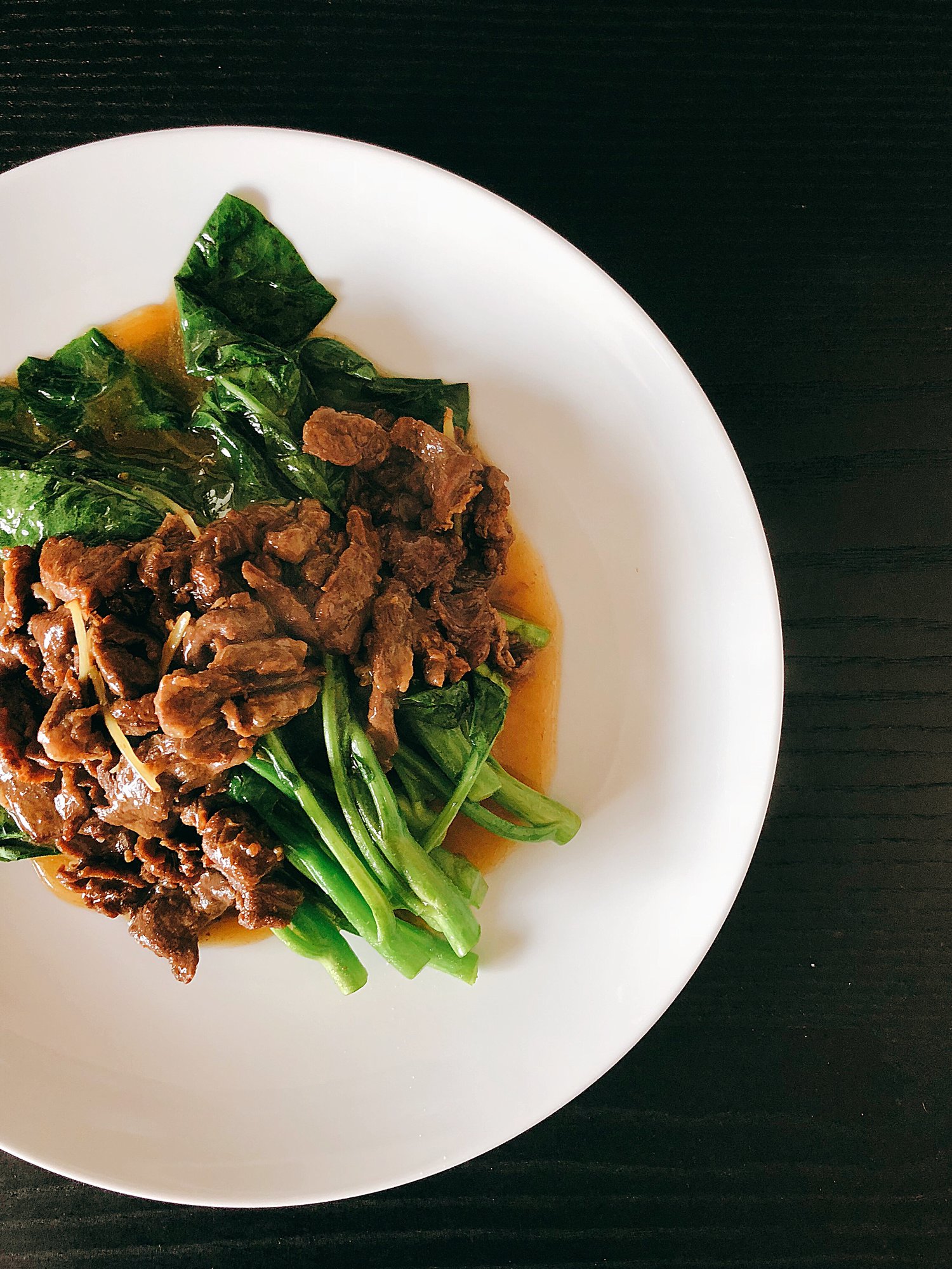 gai lan ice water bath