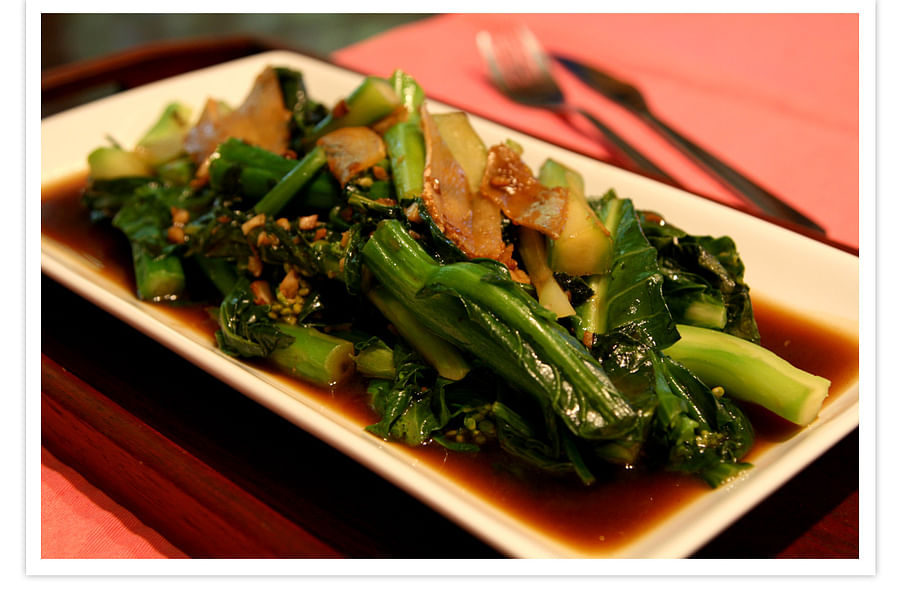 stir-fried gai lan high heat