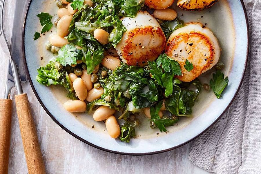 Charred citrus in wok