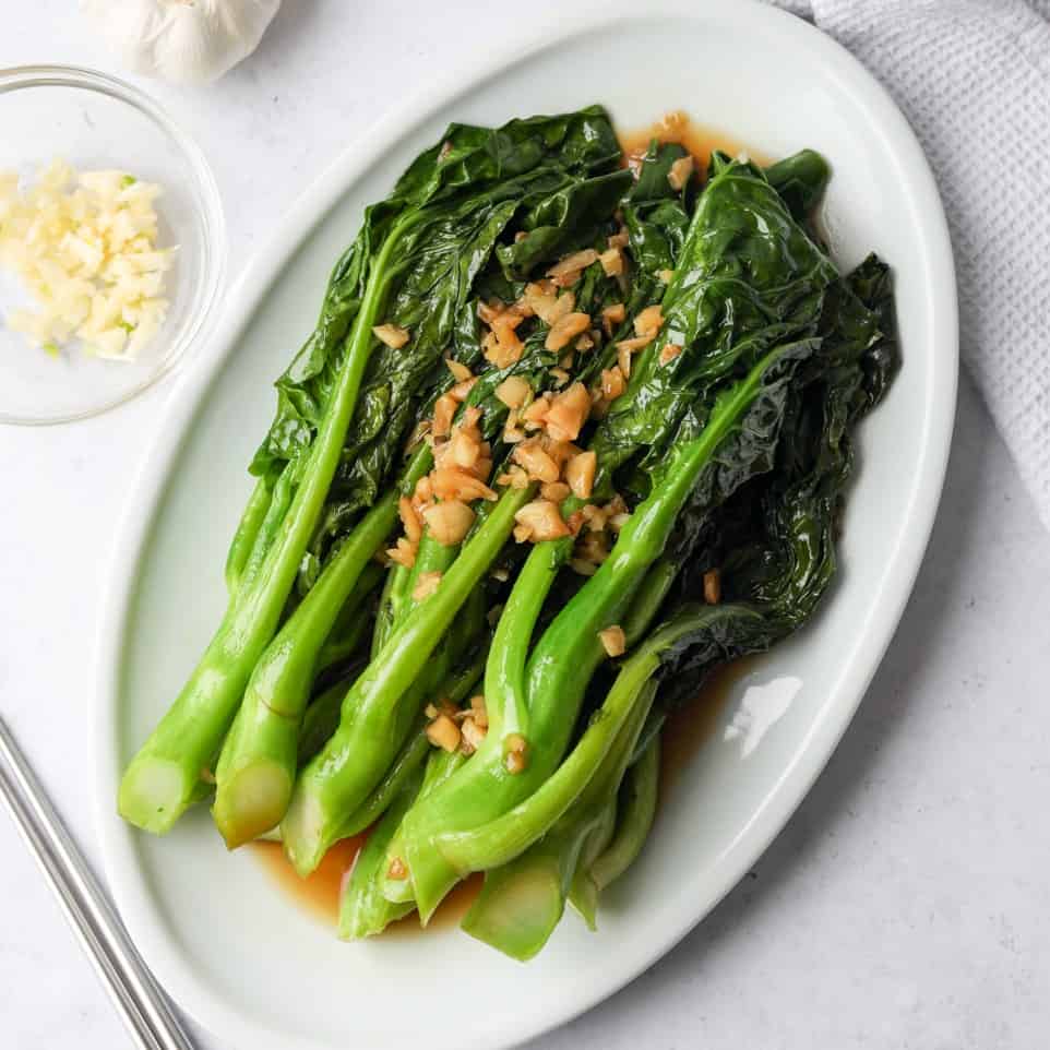 wok steamed Chinese broccoli