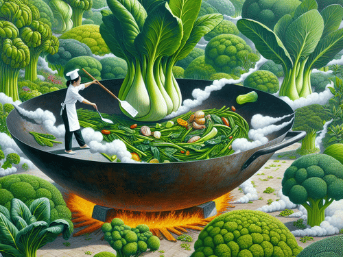 A World of Asian Greens: Mastering the Art of Bok Choy, Gai Lan, and More in the Wok