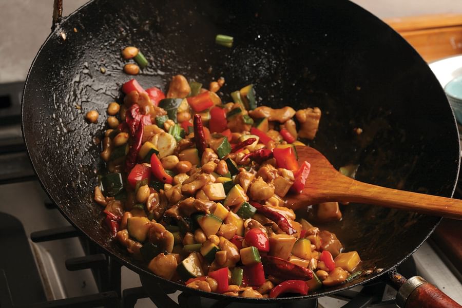Collage of Wok Cooking Techniques