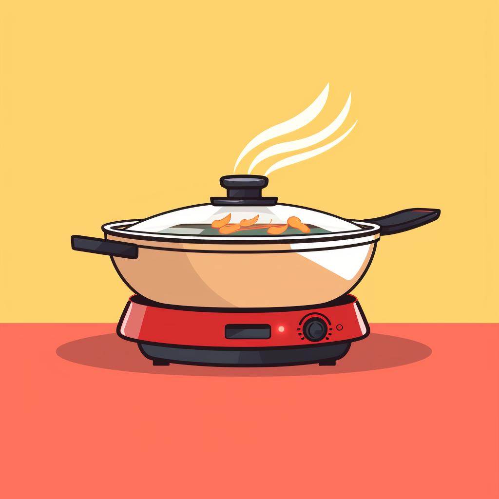 A wok centered on an electric stove